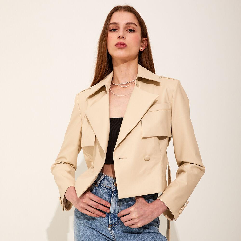 Smith Leather Jacket [IVORY]