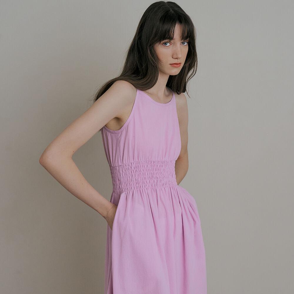 릴라릴라_Sleeveless smocking band Dress