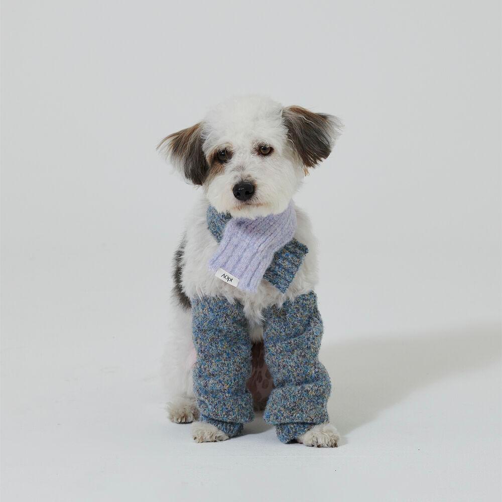 PET FIFTY FIFTY MUFFLER - GREYISH BLUE