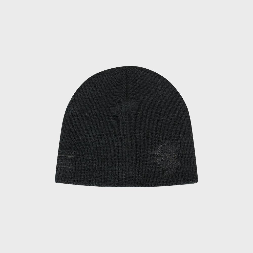 LOGO EMBROIDERY BEANIE KNA041u(BLACK)