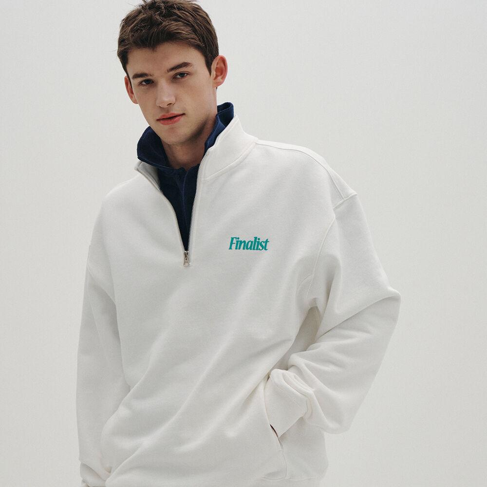 [23SS clove] New Active Half-Zip Sweatshirt (White)