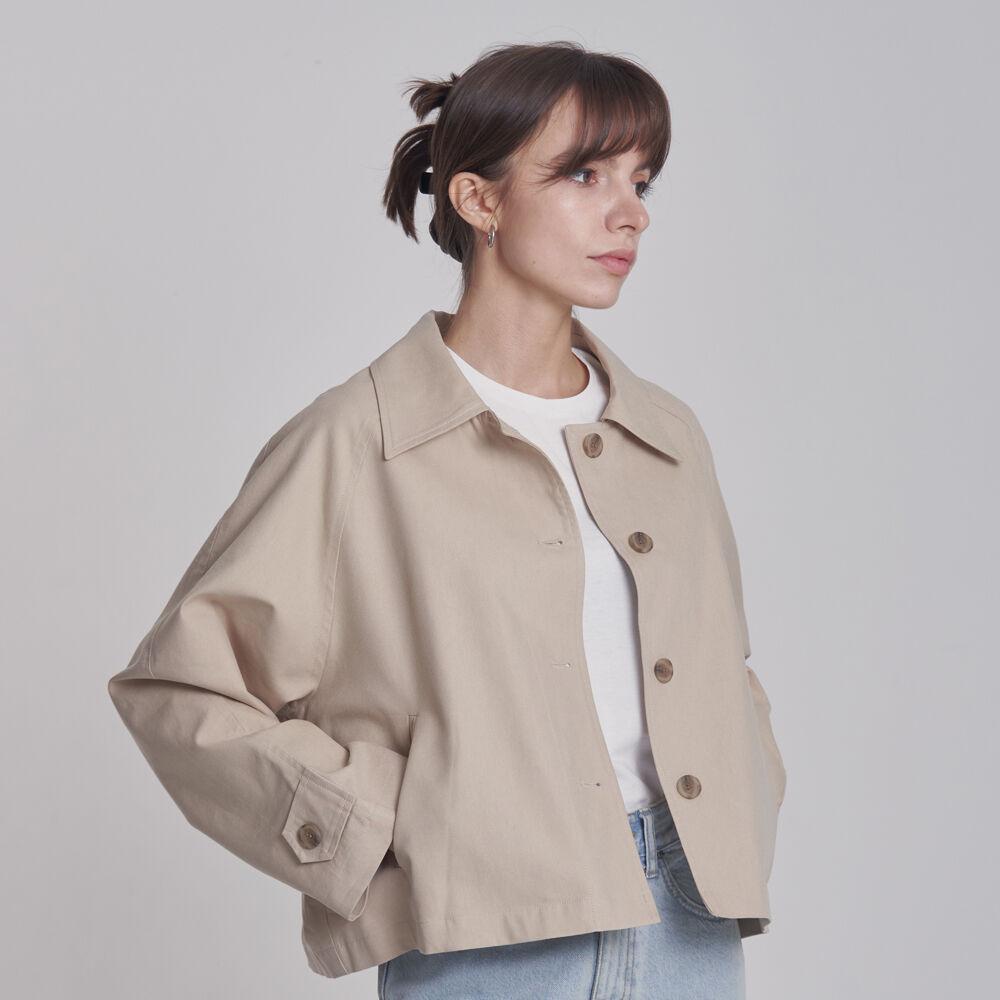 Soft short trench coat - beige