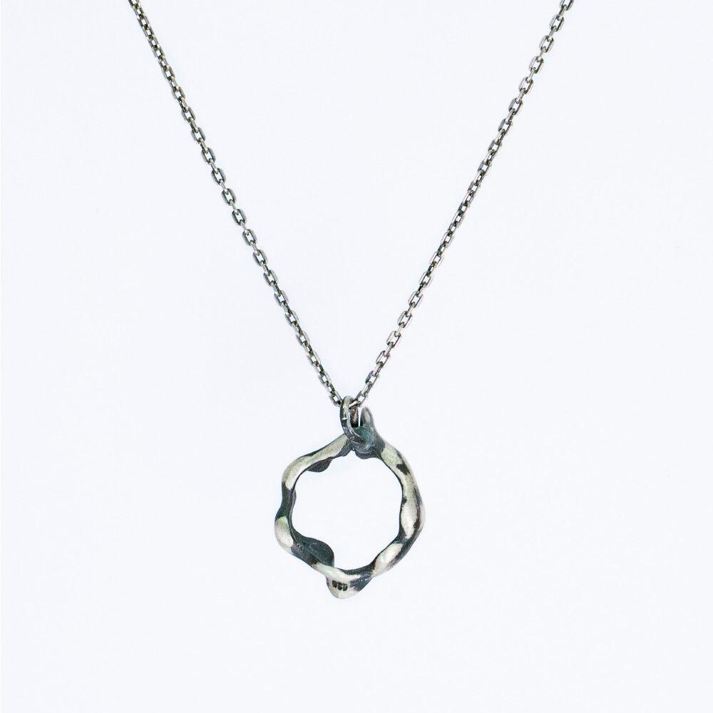 [NCT Xiaojun 착용] HR 295N_Wavy Ring Necklace (Silver 925)