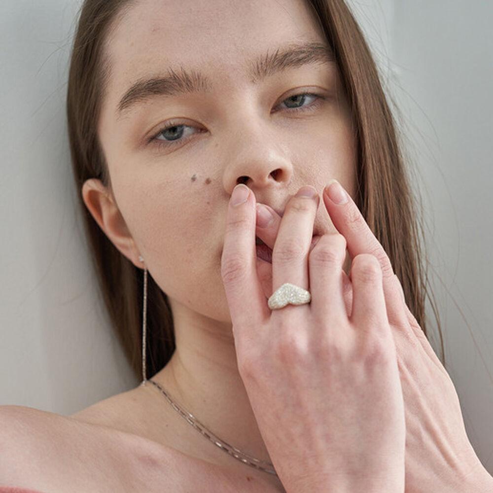 DADA silver heart ring