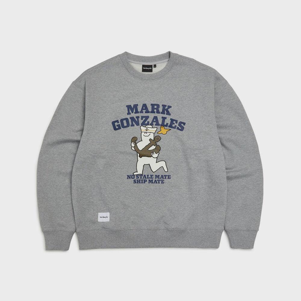 NAVY SHMOO GRAPHIC SWEATSHIRT - M/GREY