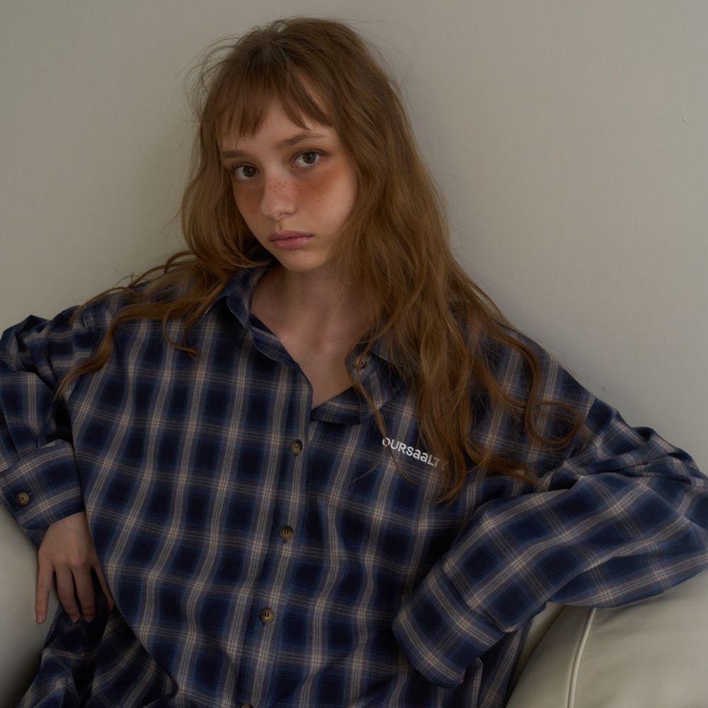 Grand-pa Check Shirt / Navy