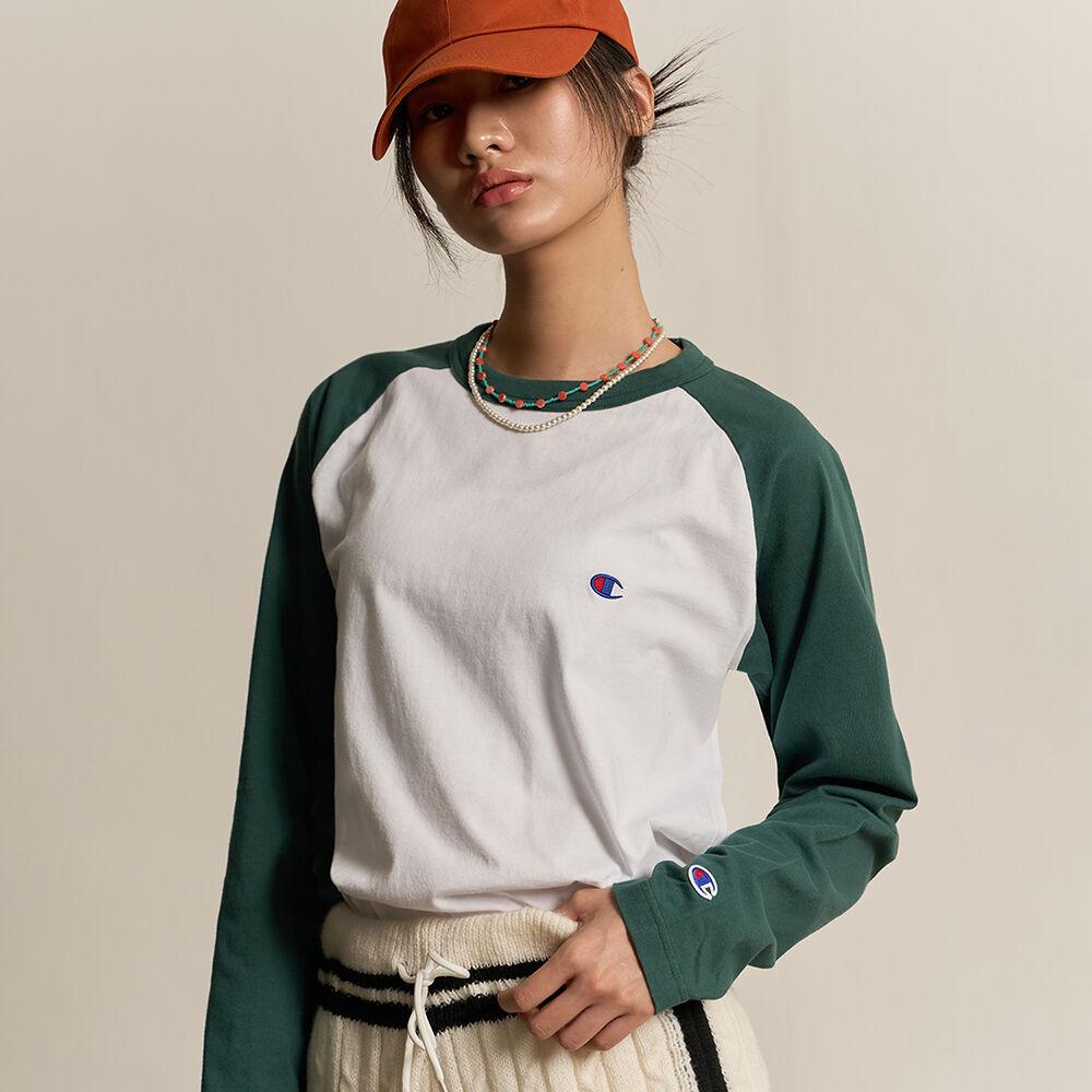 C로고 나그랑 긴팔 티셔츠 Dark Green