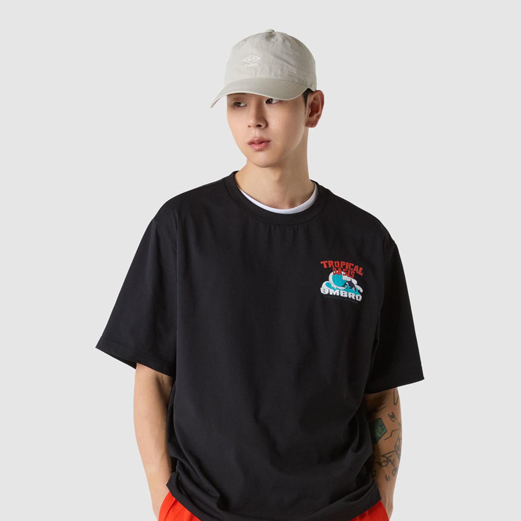 트로피컬 오아시스 돌핀 프레쉬 반팔 티셔츠 블랙(UQ223CRS59)