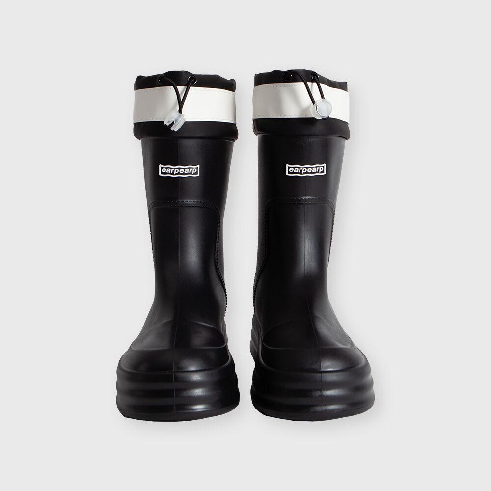 SHEER STRING RAIN BOOTS MIDDLE-BLACK(레인부츠)