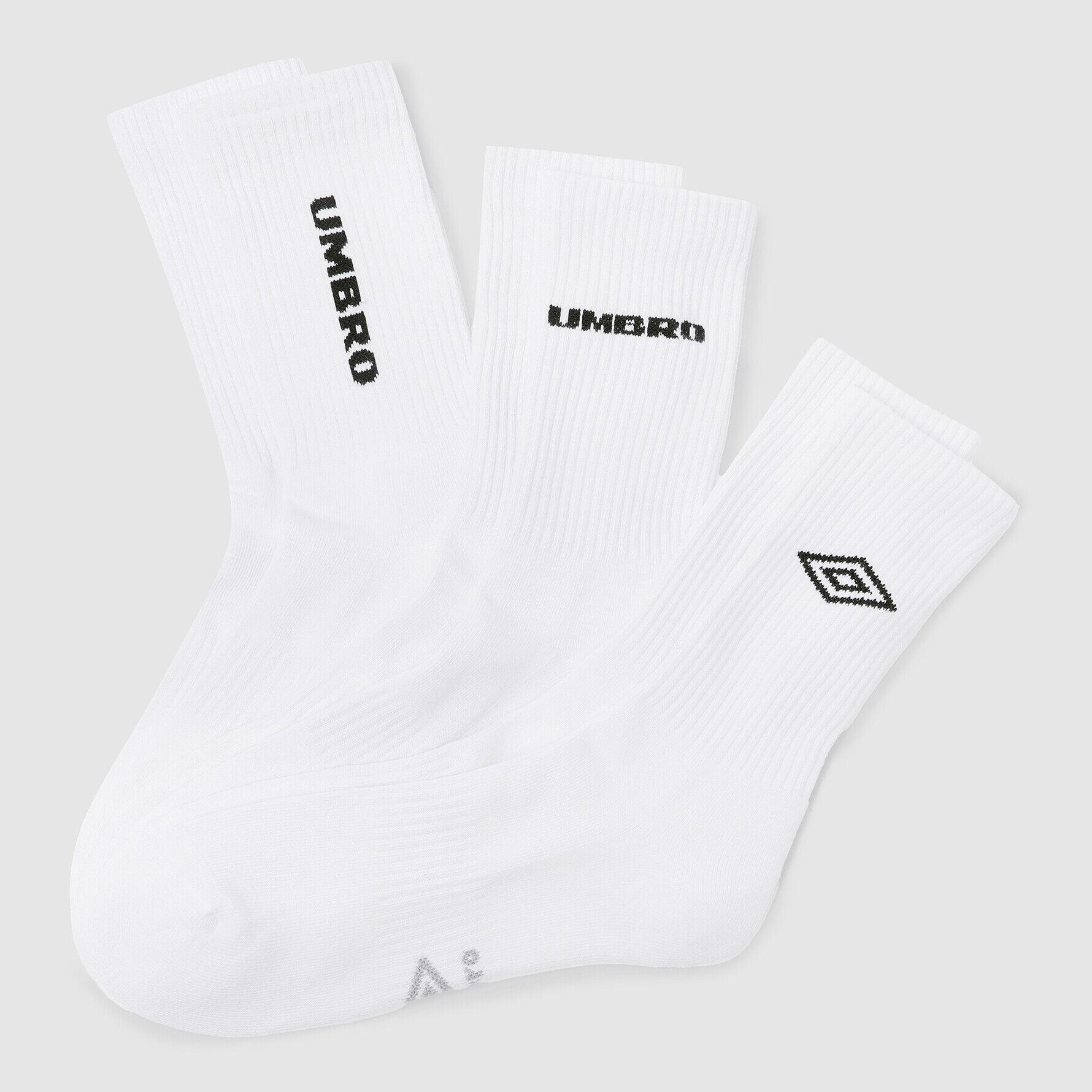 변형로고 쿠셔닝 3PACK 크루 삭스 화이트 UR123CSC10