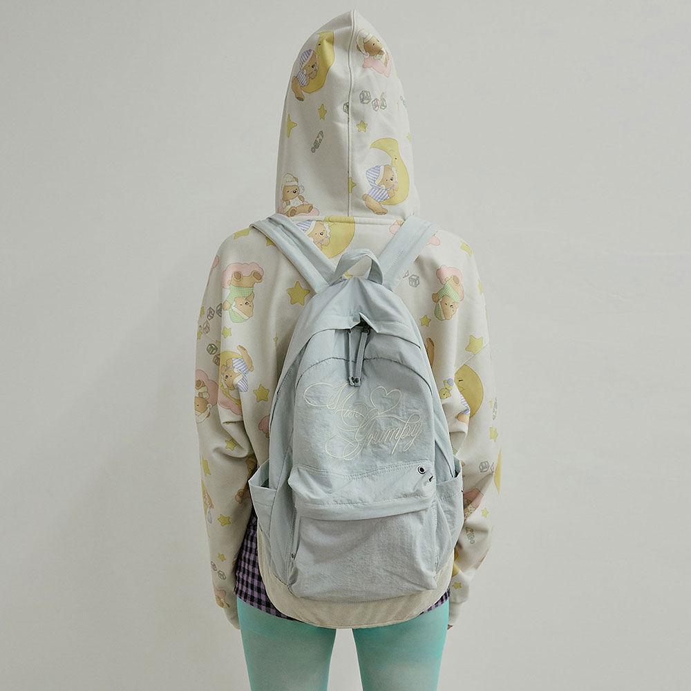 Grumpy Girl Nylon Backpack Matt Sage