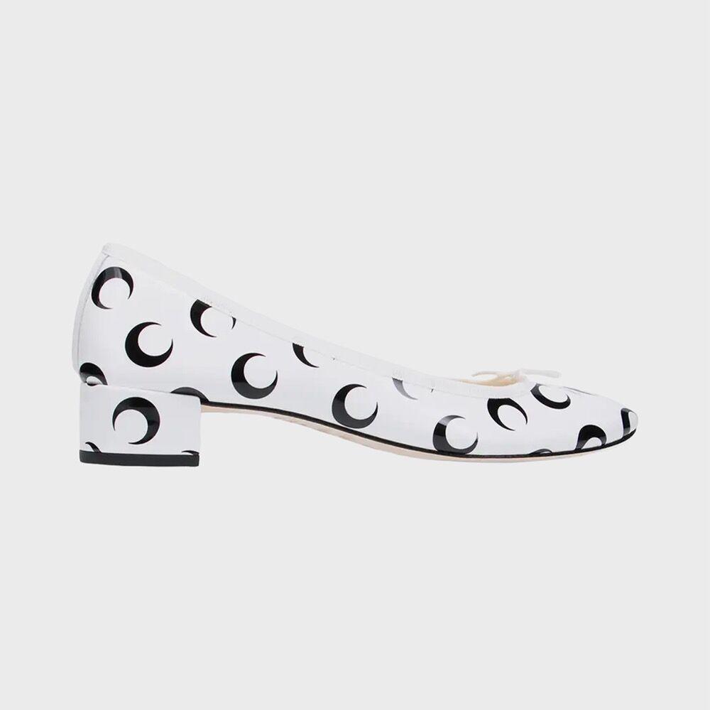 X 레페토 문 프린티드 레더 까미유 화이트 MOON PRINTED LEATHER REPETTO CAMILLE OPTICAL WHITE