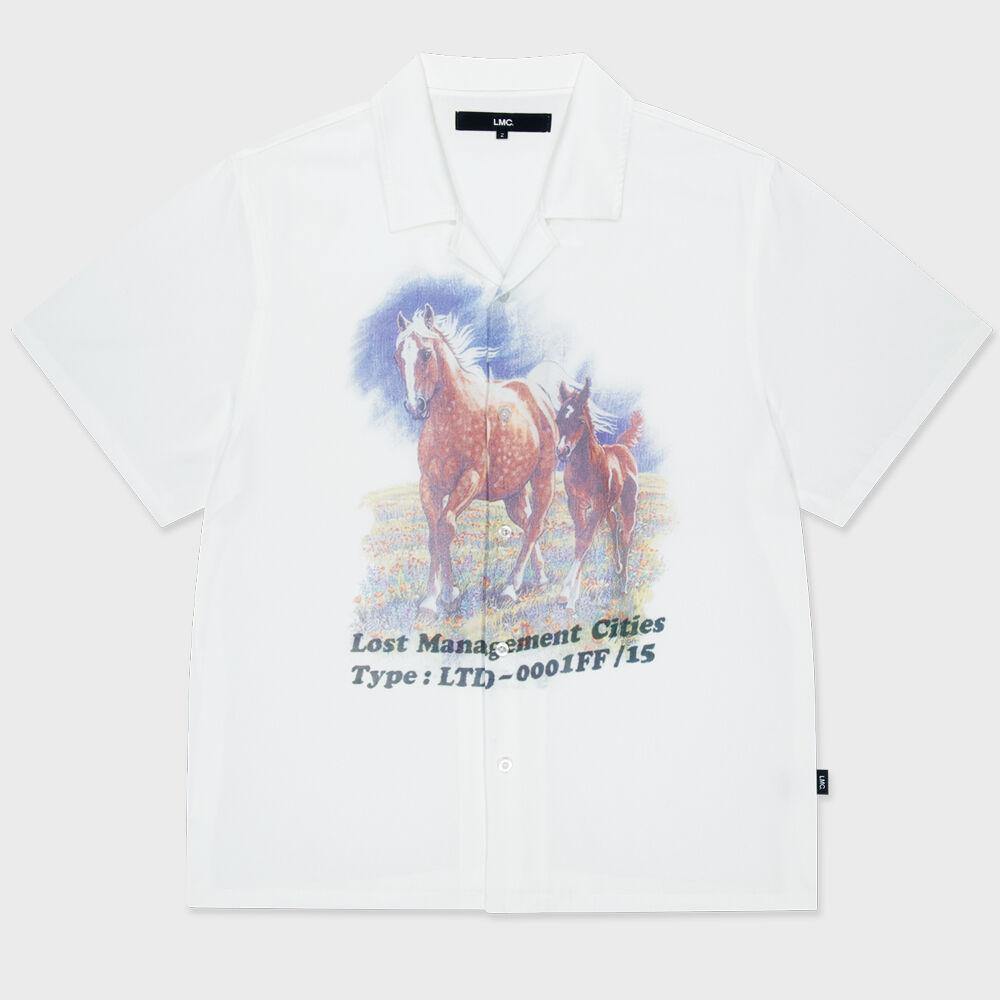 GRAPHIC SHORT-SLV SHIRT white