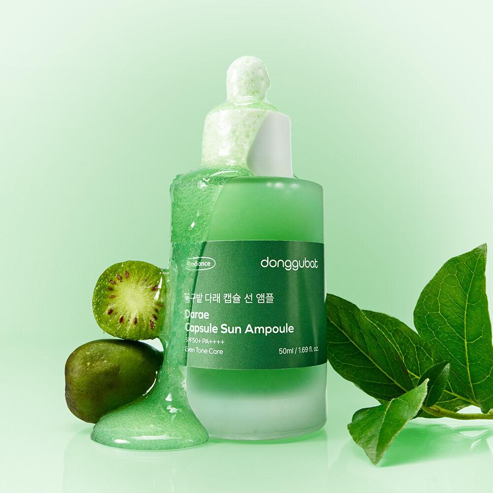 동구밭 다래 캡슐 선앰플 50ml SPF50+ PA++++ / 데일리 순한 선크림 판테놀 엑소좀 피부 장벽 선세럼