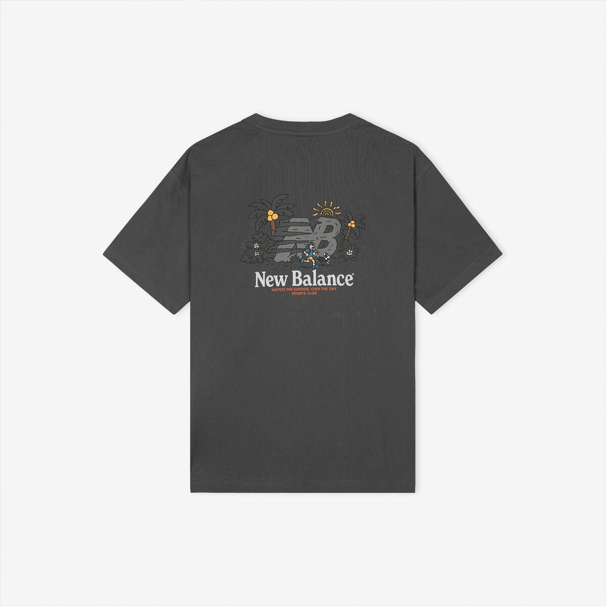NBNEG21523 / UNI NB 프렌즈 썬라이즈 반팔티 (CHARCOAL)