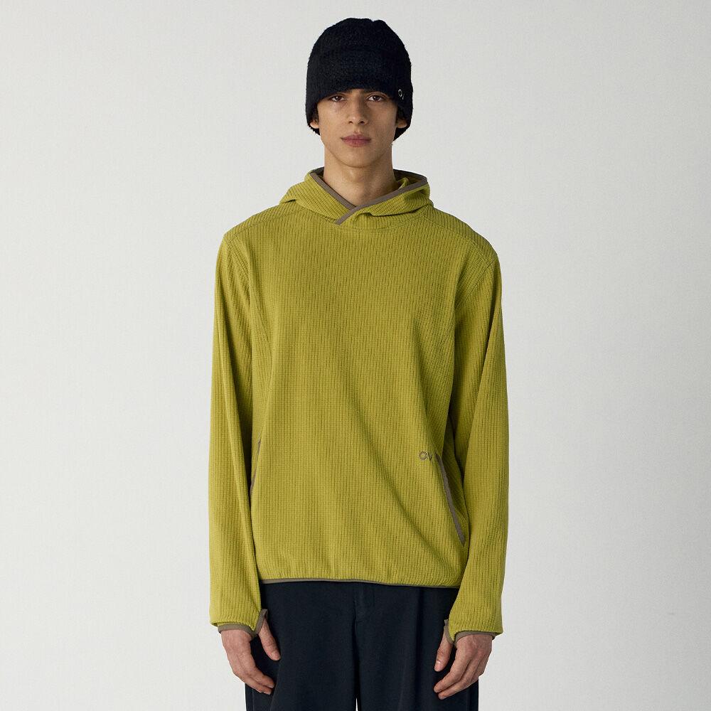 Technol-OV GRID FLEECE HOODIE (OLIVE)