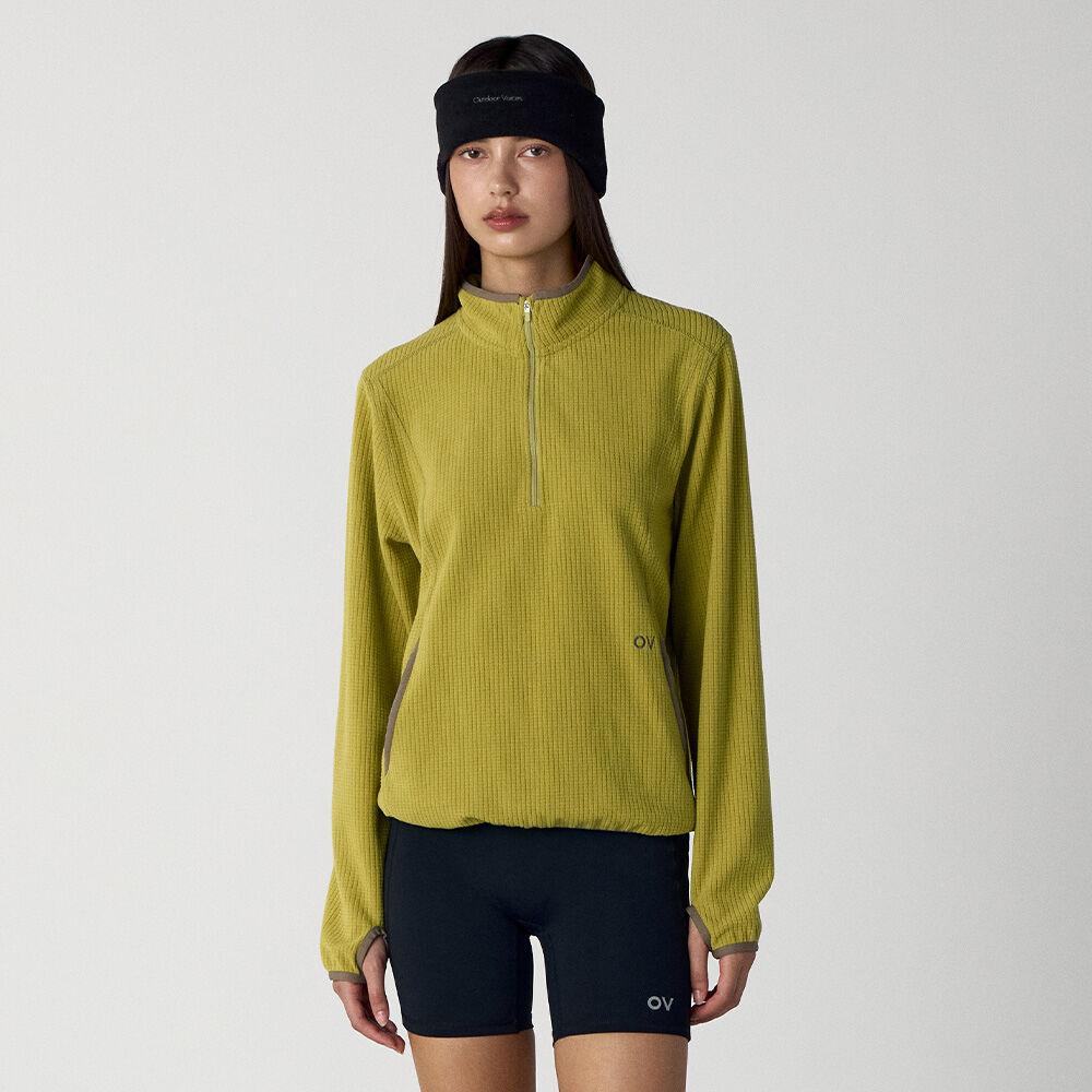 Technol-OV GRID FLEECE HALF ZIP (OLIVE)