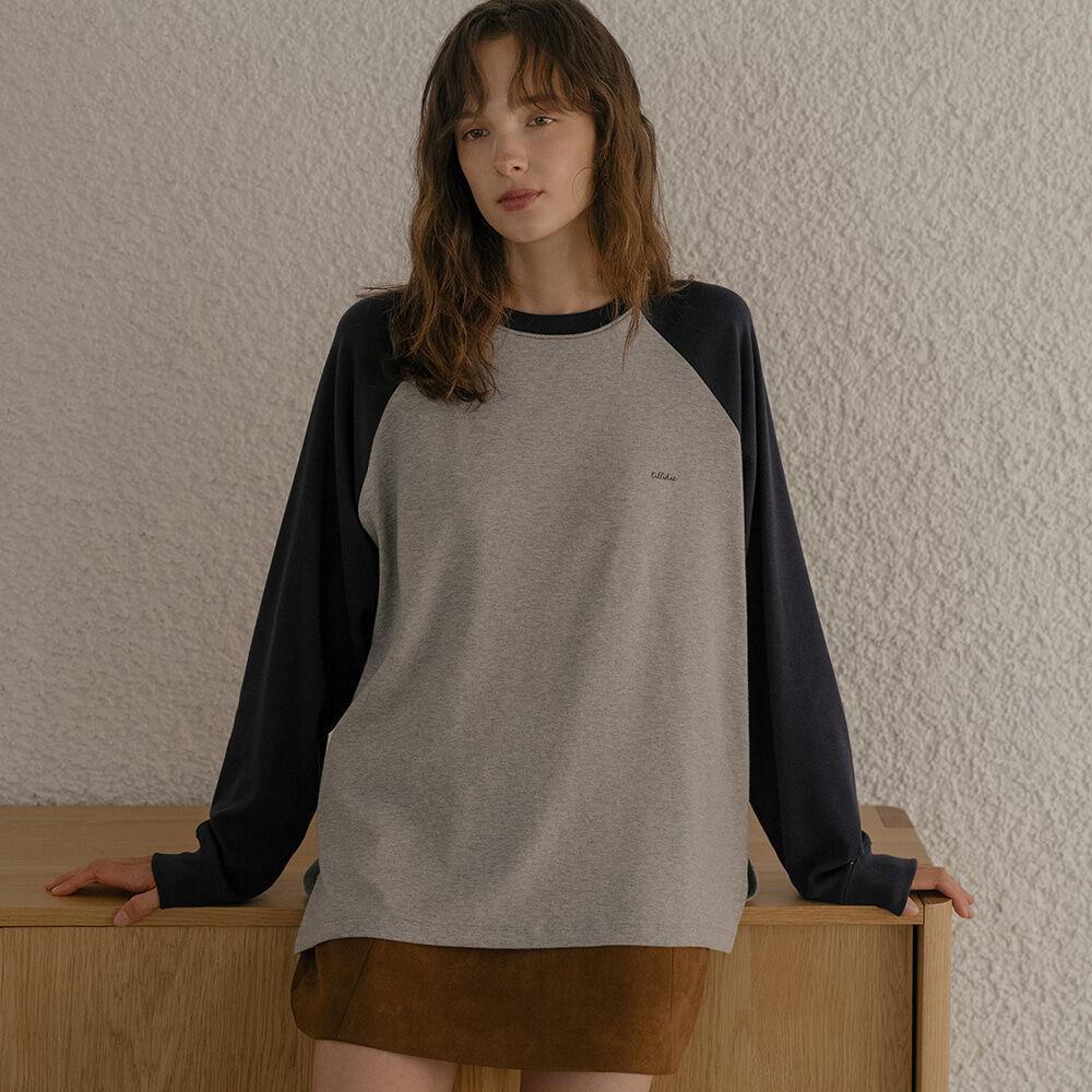 [추석 무료배송][주미니 Pick]Raglan oversized modal tee [TIFA06LT06]_Navy