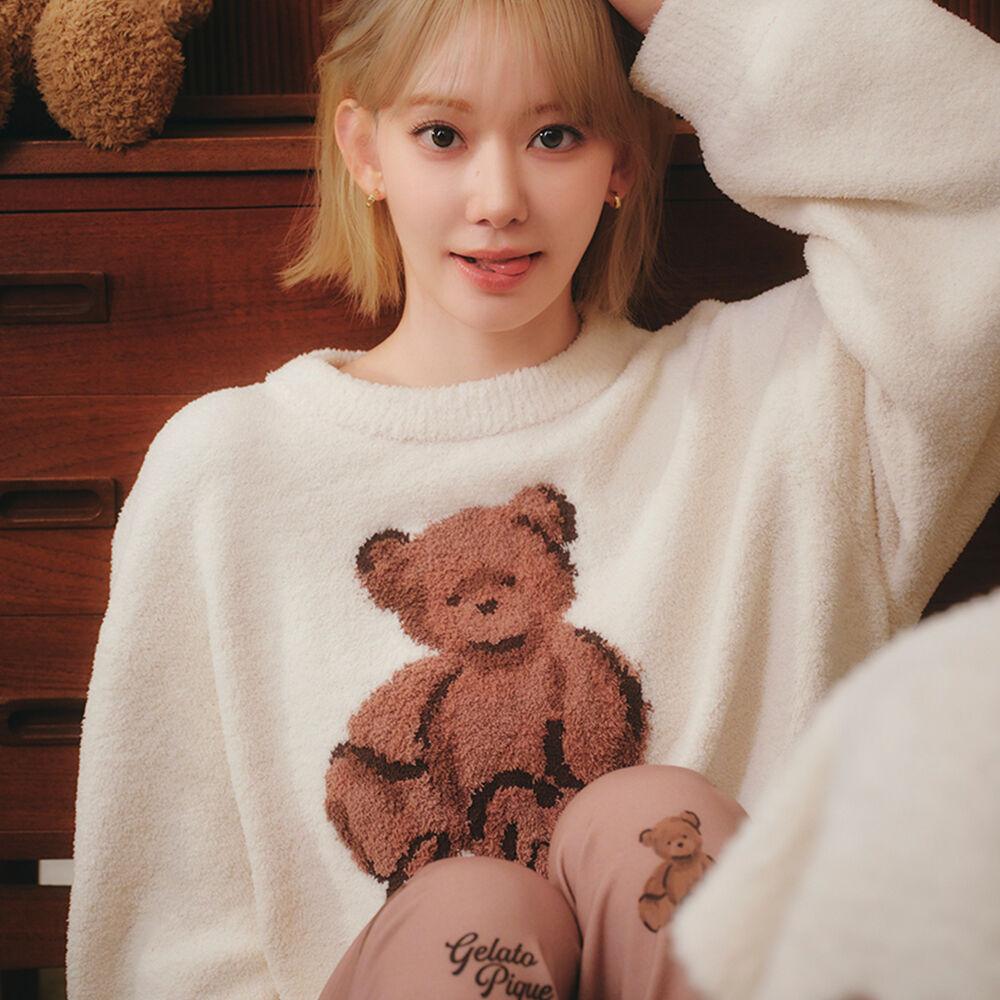 [르세라핌 착용] BABY MOCO 베어 자카드 풀오버 PWNT264102