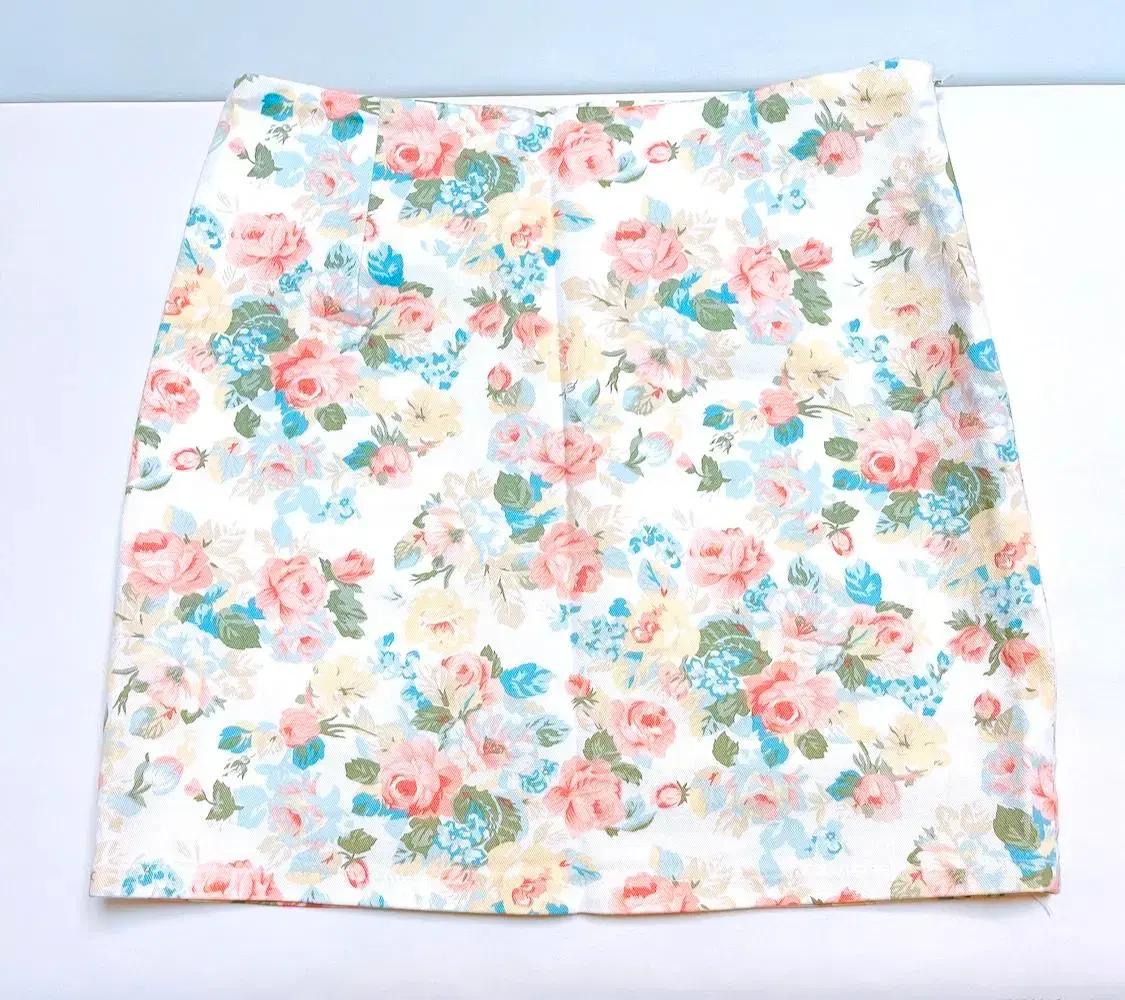 여성 성인 꽃 플라워 에이치라인 H라인 치마 스커트 하의 원피스 고퀄 새