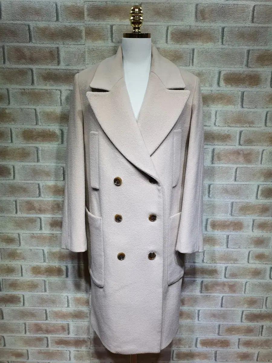 매긴 정품 새것수준 90%울 더블 롱코트 ~55반