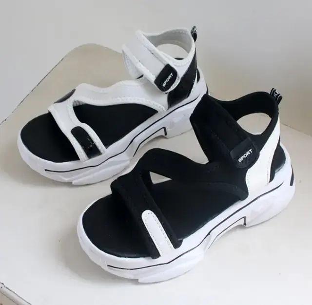 새상품 여성 키높이 찍찍이 편한 샌들 DB2013