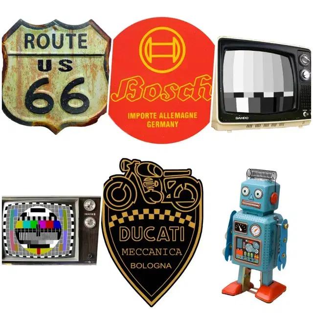 GADACOMPANY 노트북 자동차 캐리어 빈티지스티커 6종세트 A557