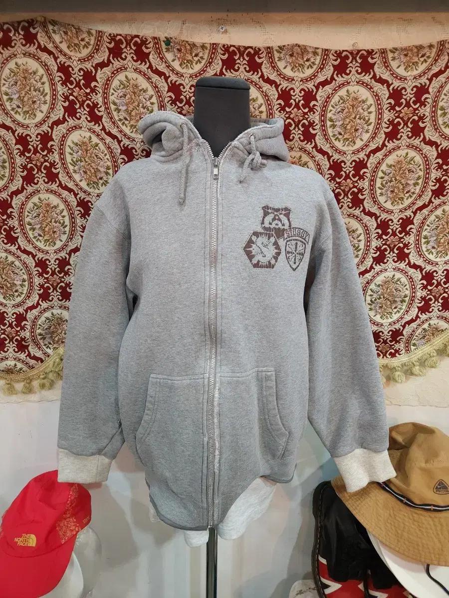 스투시 90s 빅S 나염 로고 기모 후드집업 자켓 stussy