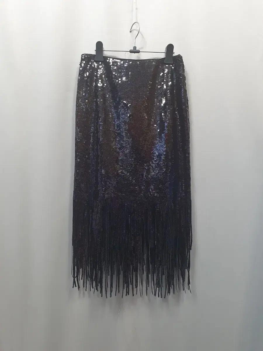 초특가)앤아더스토리즈 스팽글 수술프린지 스커트.롱스커트.파티무대