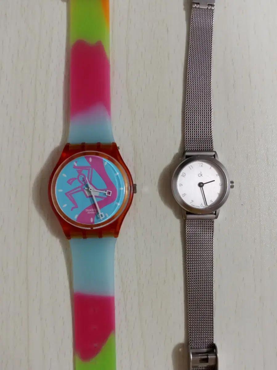 ck캘빈클라인/스와치 빈티지 swatch 2001ㅡ2002년 라인 레트로
