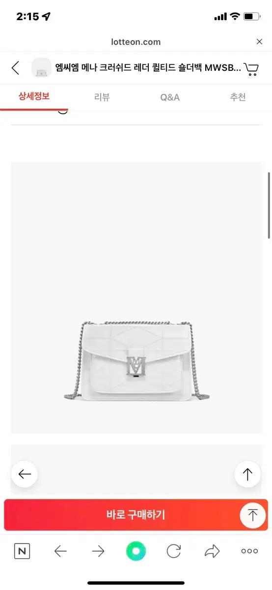 mcm 화이트 체인백