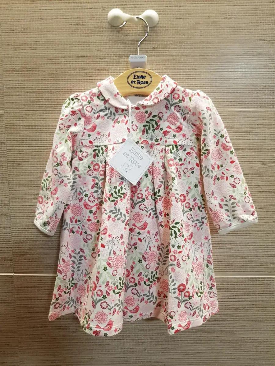 영국고급베이비의류 에밀엣로즈 촬영복 플라워버드 원피스 9개월 23개월