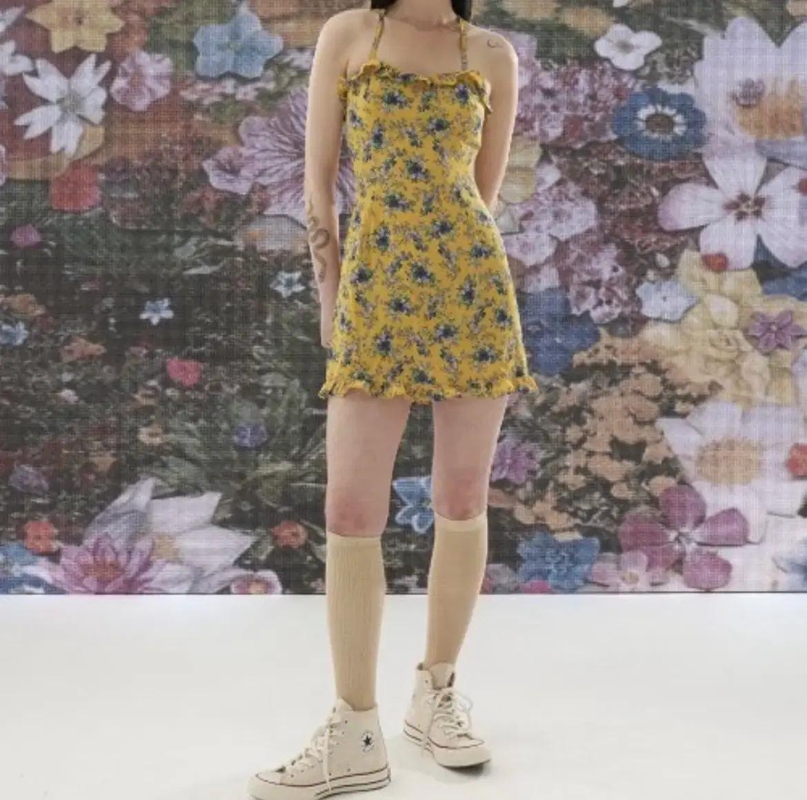 FLOWER ONE PIECE_YELLOW 오드원아웃