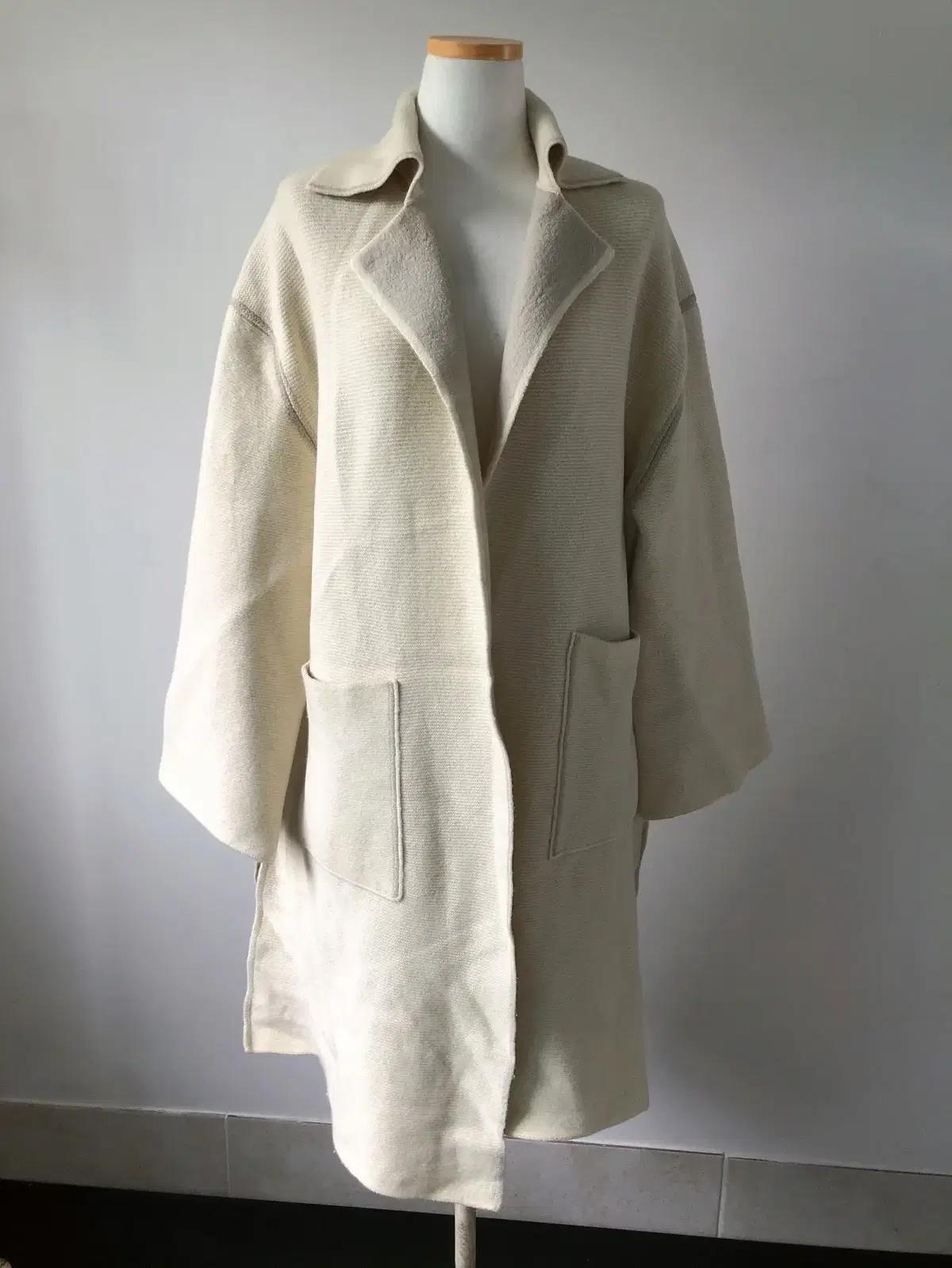 시스템여자울오버핏롱코트/프리사이즈