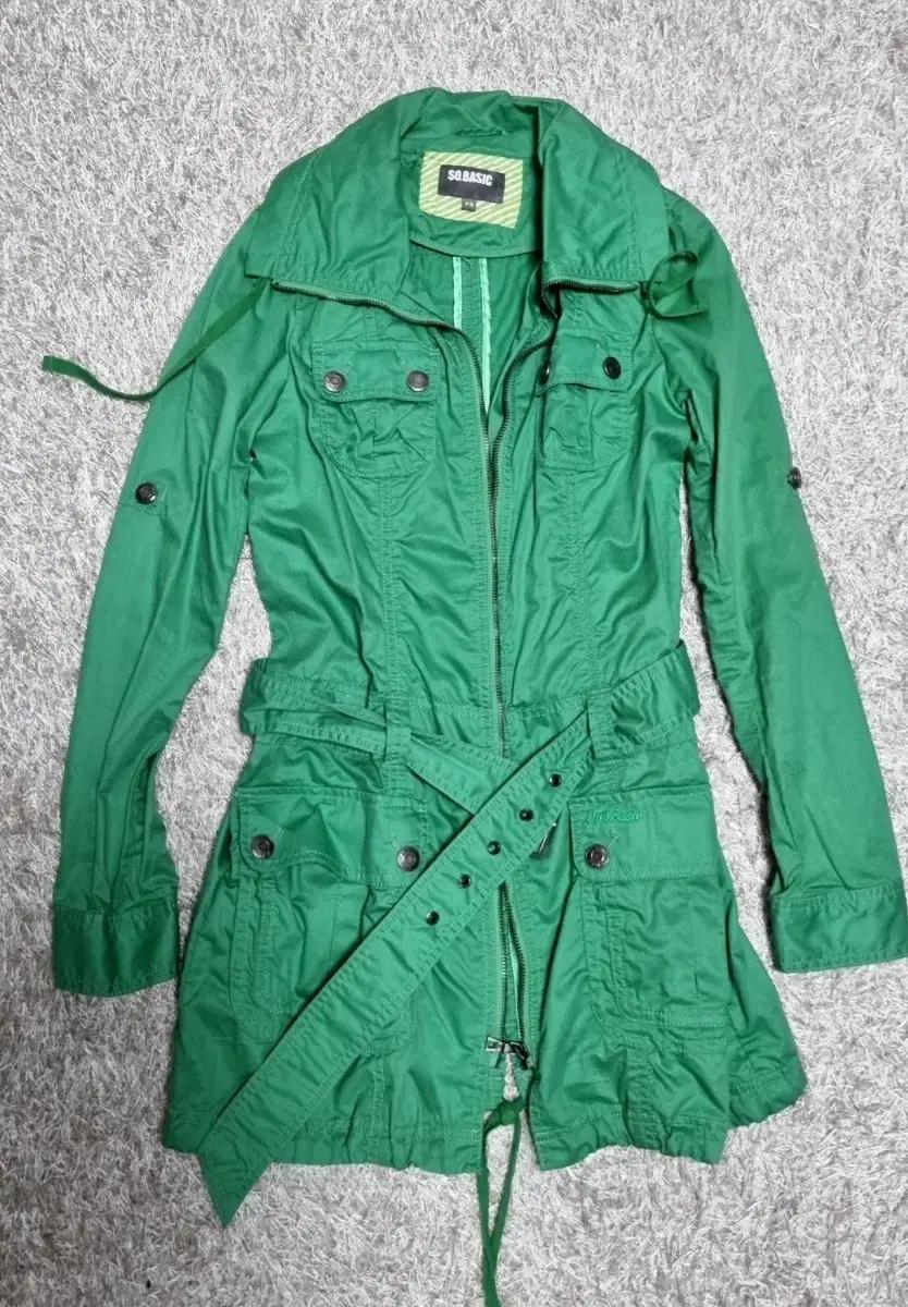 [새상품] 소베이직 롤업 트렌치 자켓 S