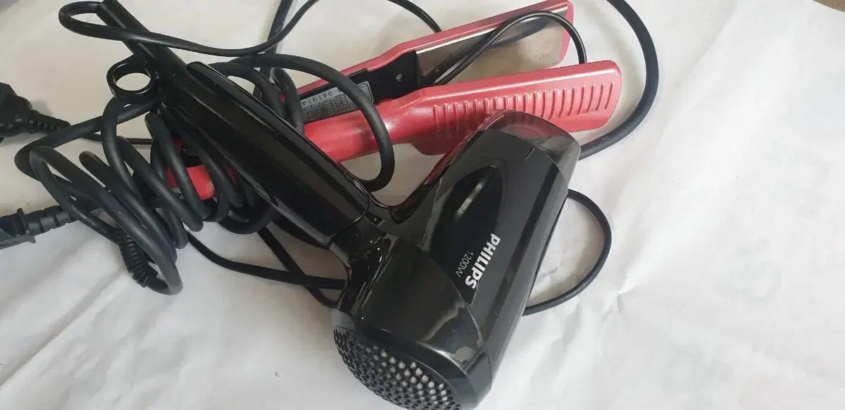 필립스 소형 드라이기BHC010+고데기 일괄