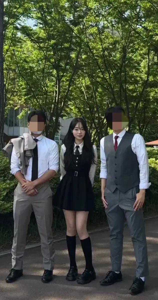 교복대여! 롯데월드놀이공원 졸업사진컨셉프레피룩 졸사블랙에이블리