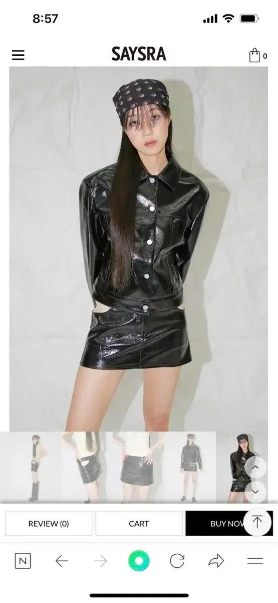 세이스라 saysra 레더 스커트