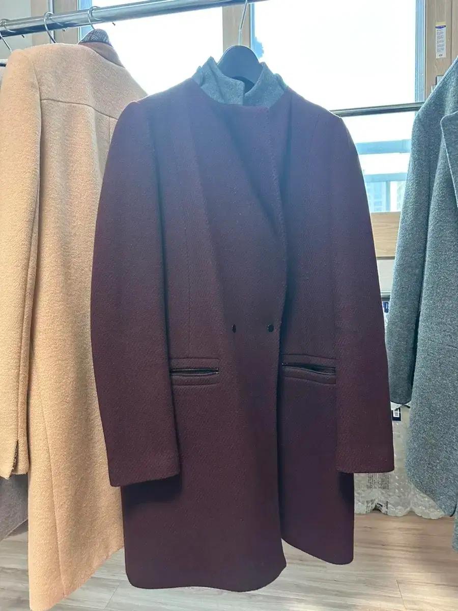 Le-colette 버건디 코트 모 81