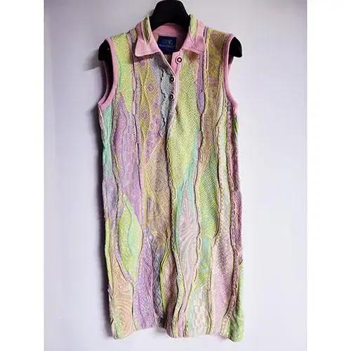 쿠지.림노스 입체케이블 면니트 원피스.폴1179