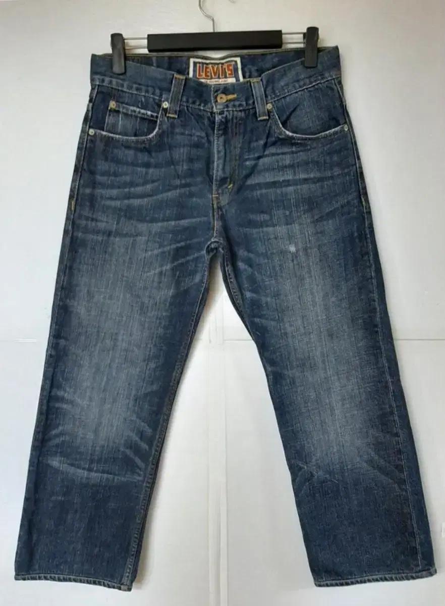 34)리바이스 549 USA LOW LOOSE 데님 생지 워싱 일자청바지