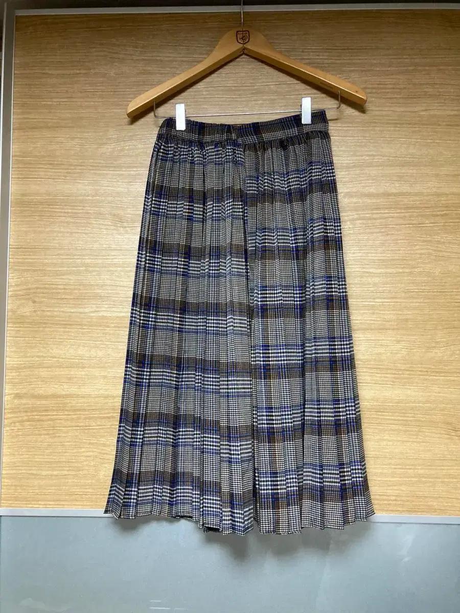 여성 플리츠 미디 스커트 s사이즈