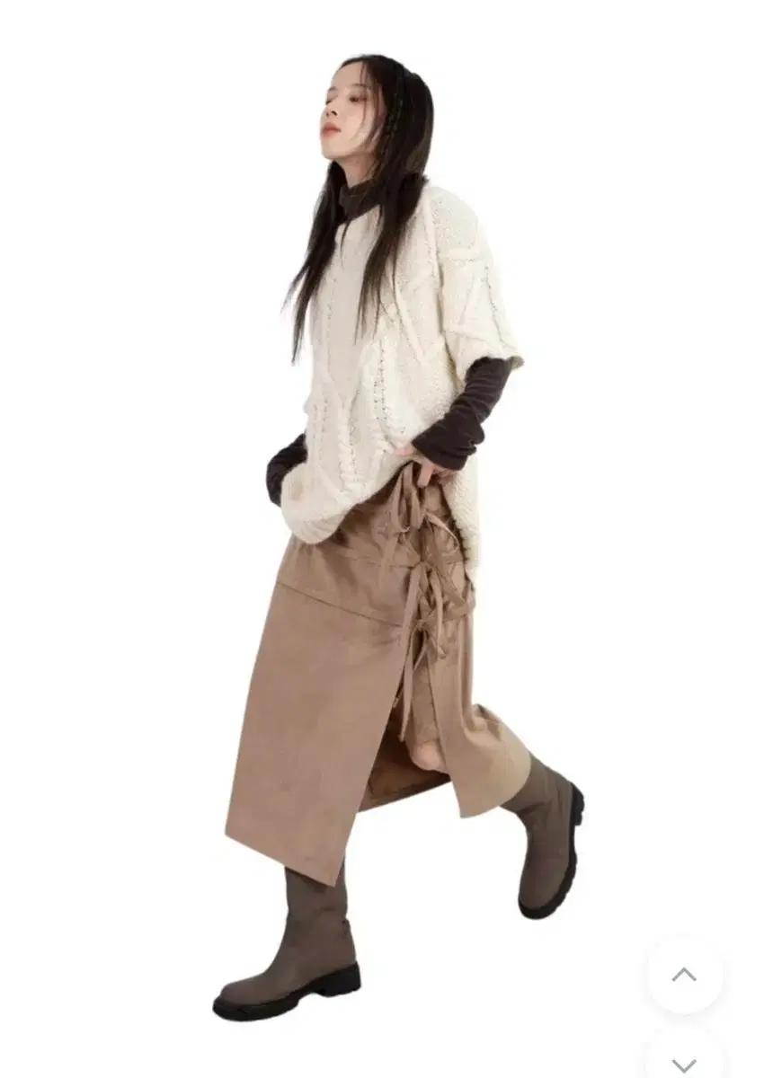릿킴 FADE WRAP MIDI SKIRT