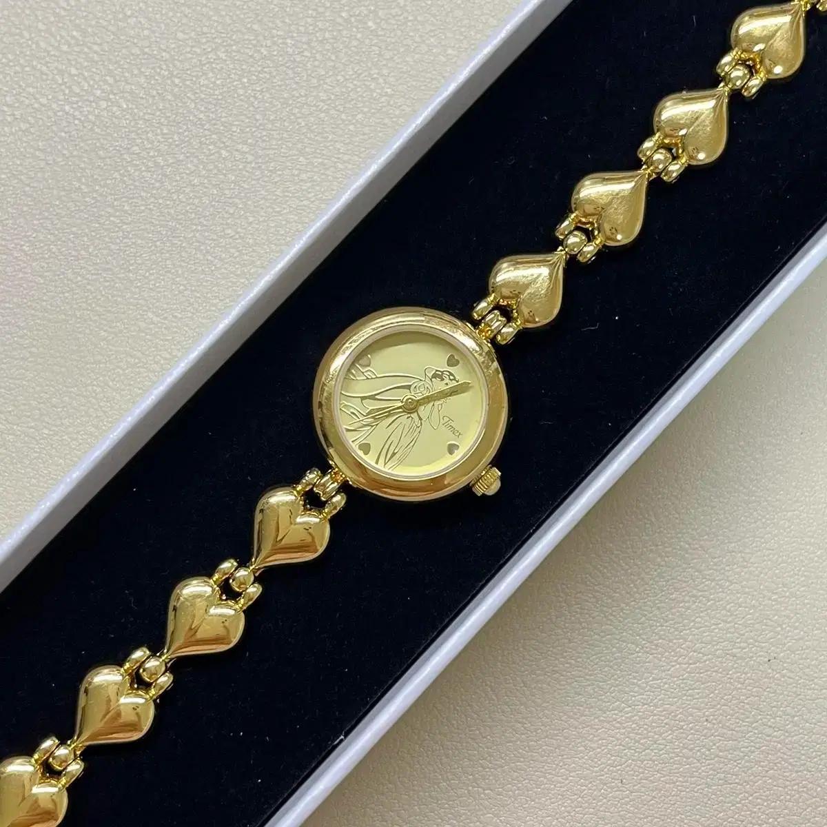 Timex 빈티지 디즈니 백설공주 하트스트랩 손목시계