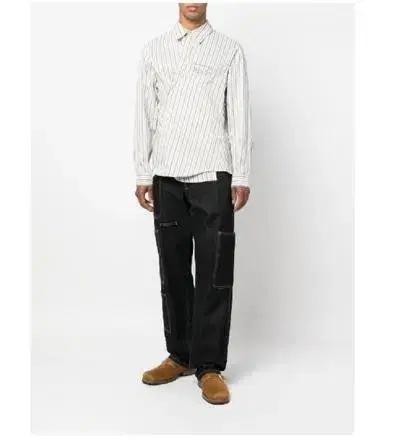 Martine Rose 마틴로즈 로고 레터링 핀스트라이프 랩 셔츠 S사이