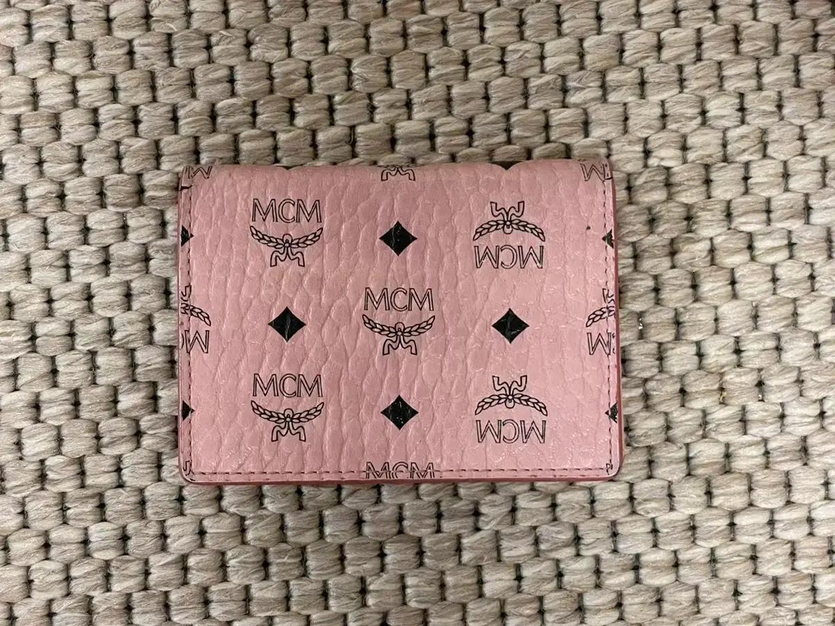 (마지막가격) 풀박스 정품 mcm 핑크 지갑