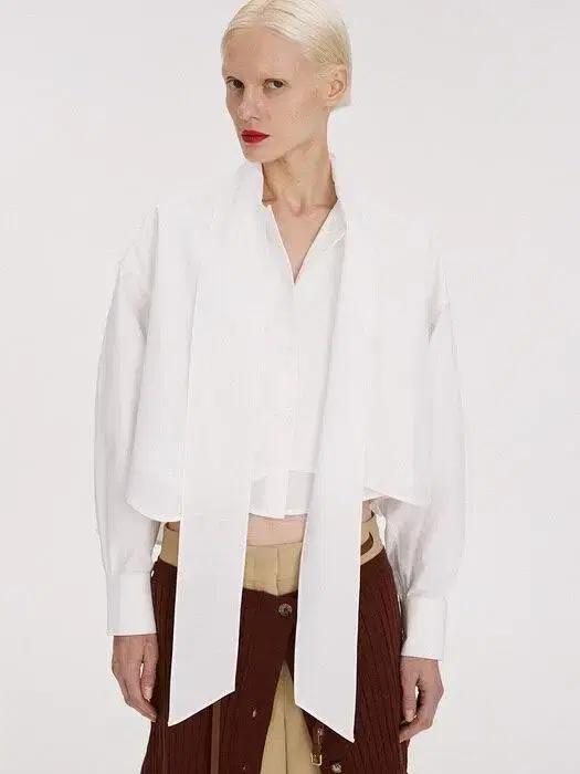 렉토 FEVRE COTTON BOW SHIRT 크롭셔츠