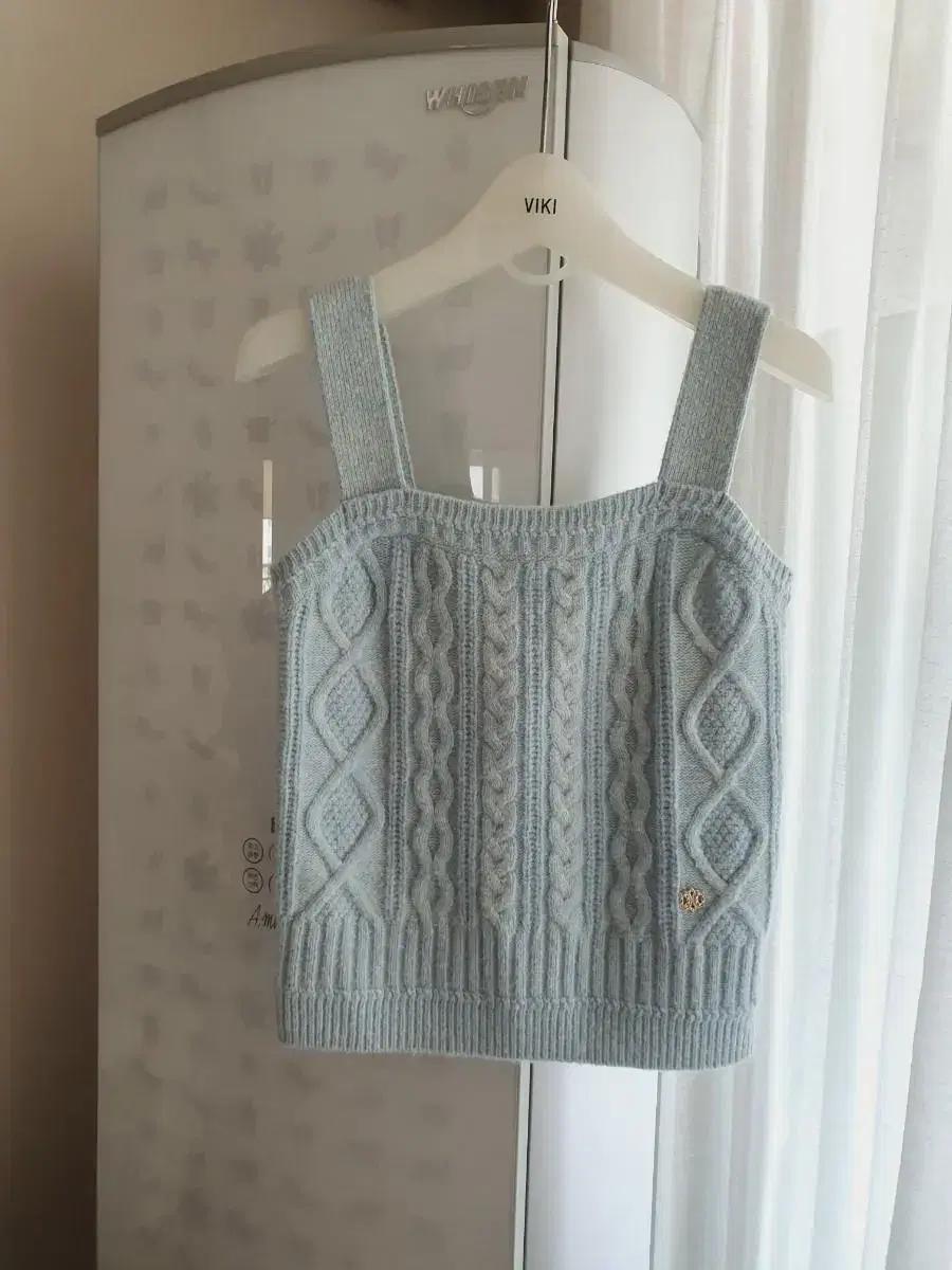 듀엘 케이블 뷔스티에 니트탑