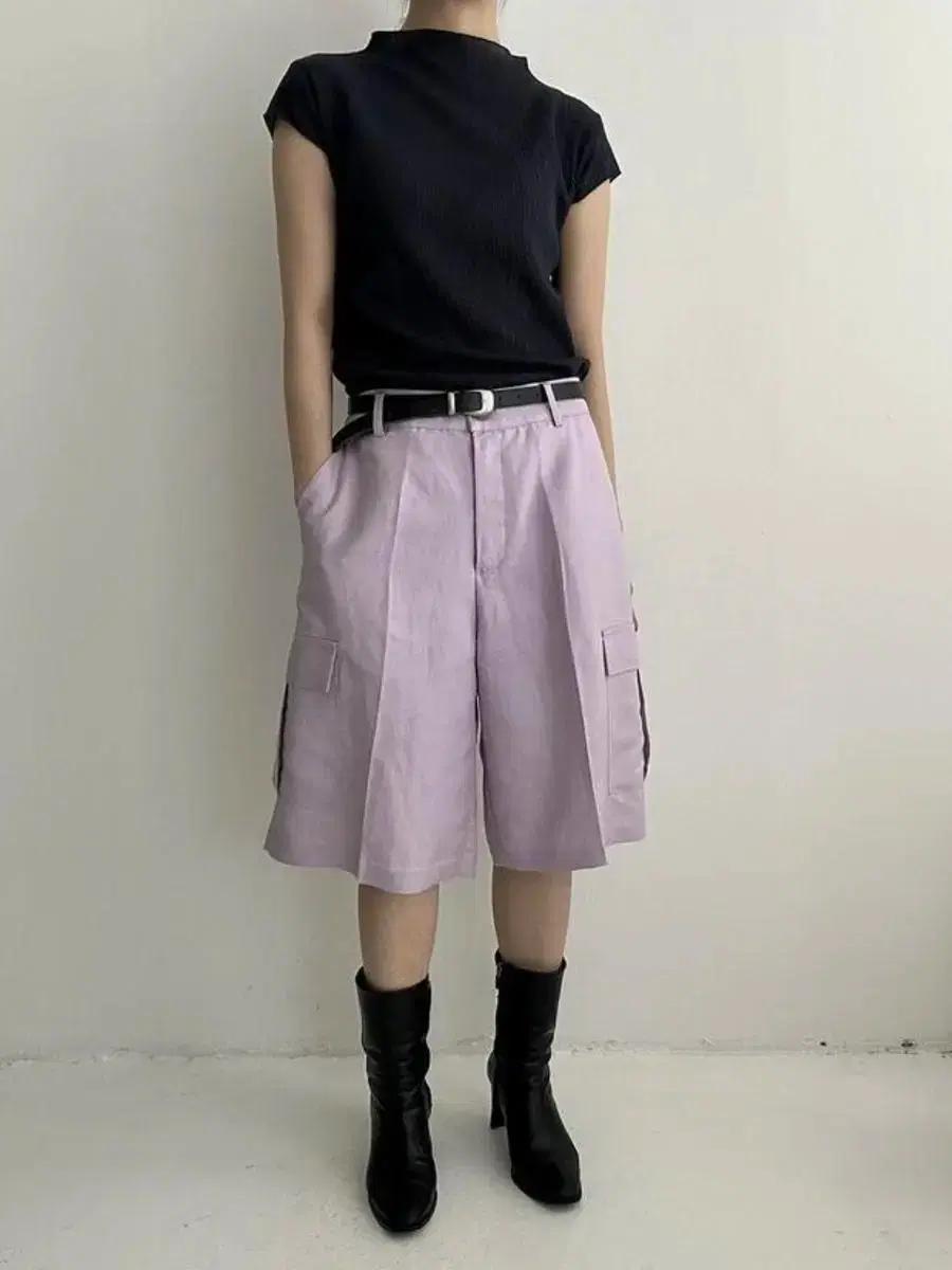 본클 linen cargo pants
