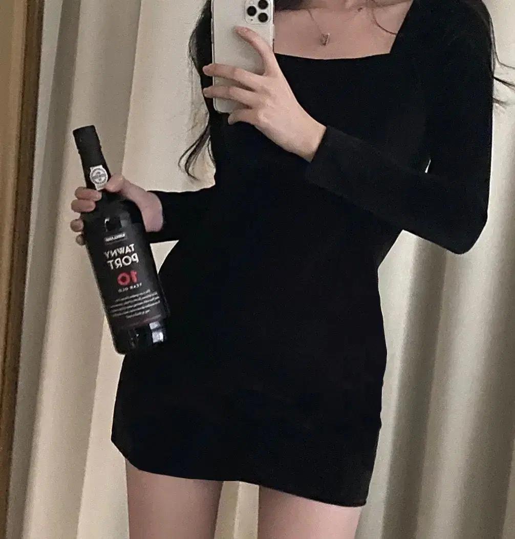 가을겨울용) 스퀘어넥미니원피스 미니원피스 여성원피스 그레이원피스